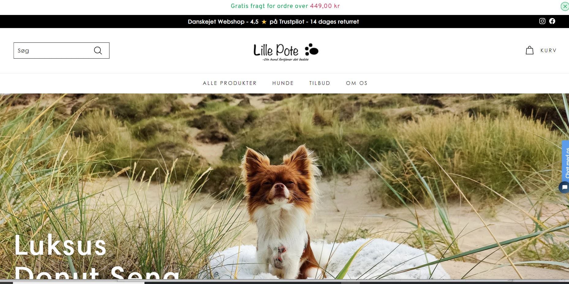 rygte bånd vegetarisk Webshop der sælger hundeartikler og med 4,5 stjerner