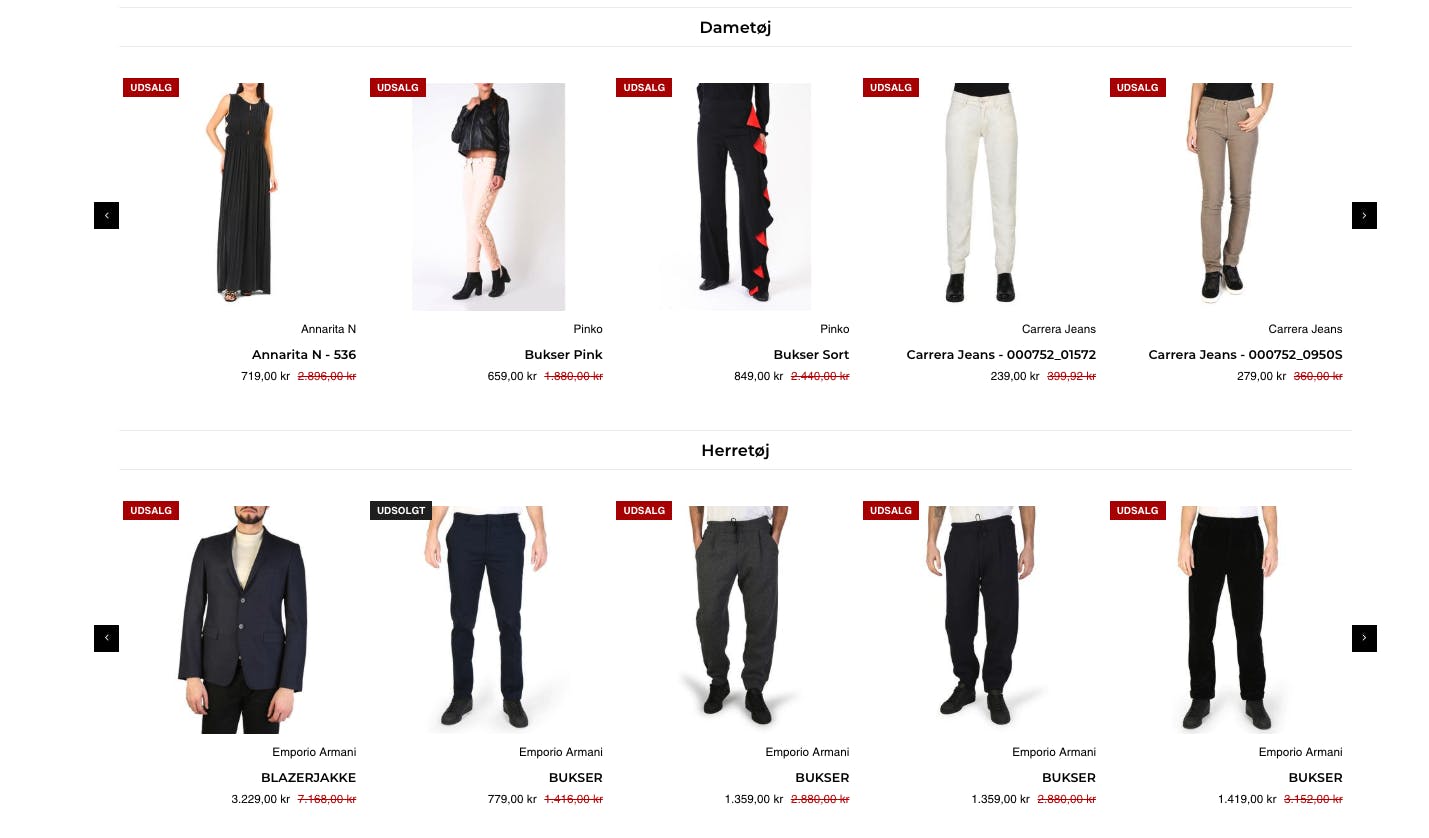 Webshop til salg dropshipping af modetøj Saxis Virksomhedsbørs