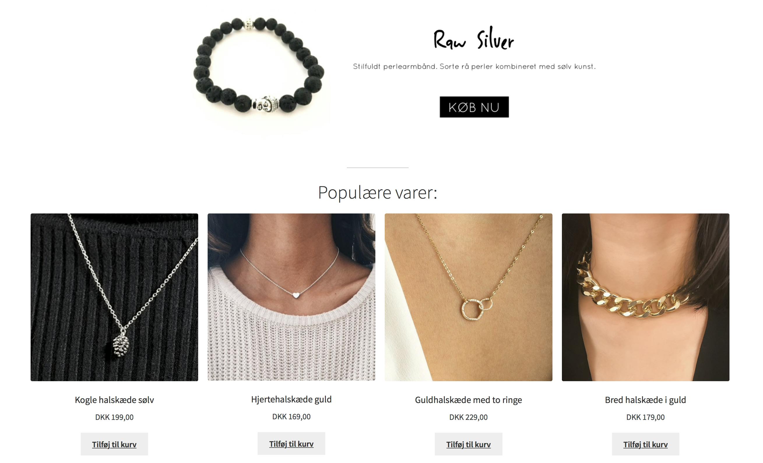 ovn vælge molester Køb en færdig køreklar opsat webshop med salg af smykker - Saxis  Virksomhedsbørs