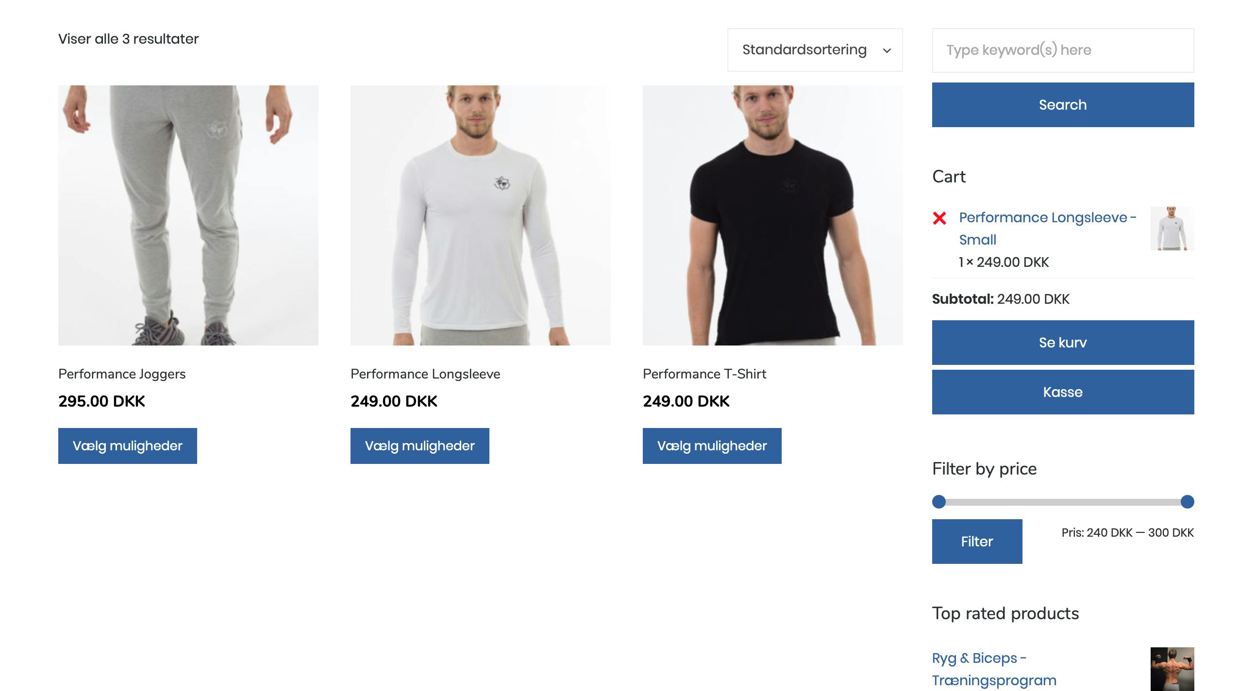 Fitness webshop til salg med tøj mærke og - Saxis