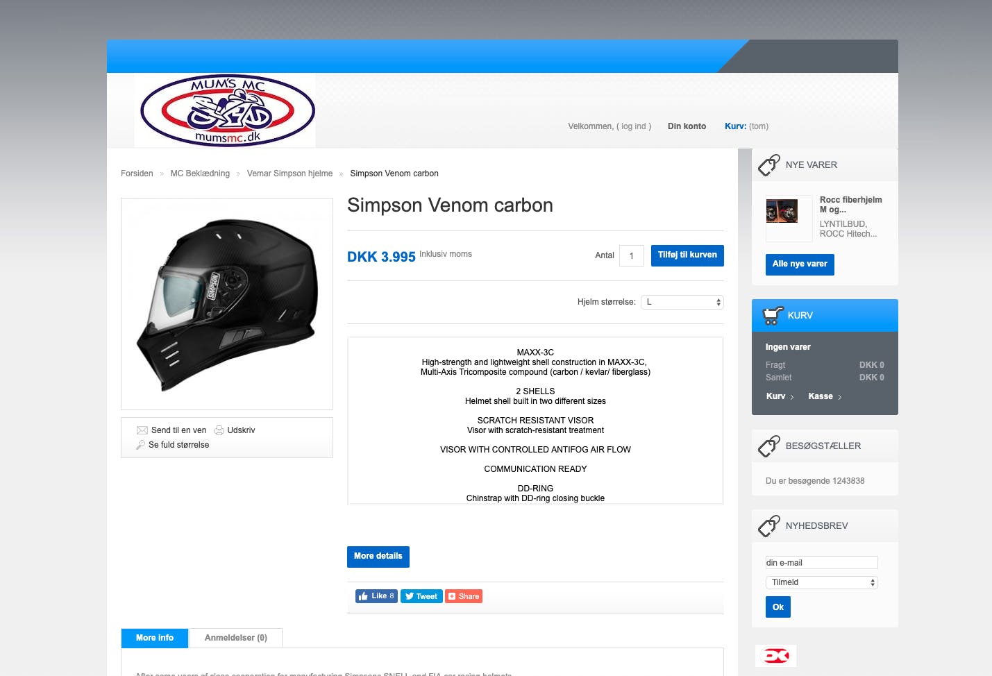 kugle Bunke af Forenkle Motorcykel og udstyr webshop til salg med kvalitets produkter - Saxis