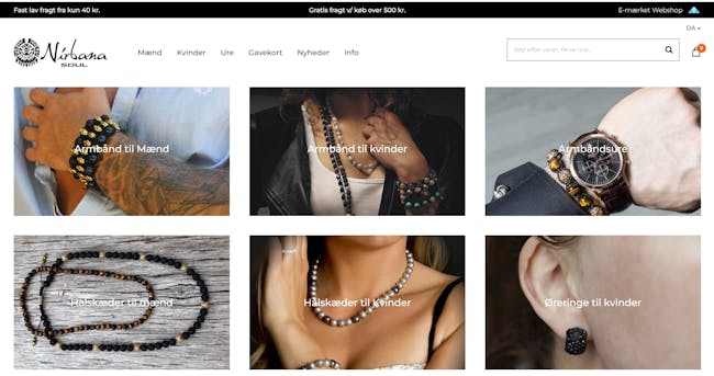 Kendt Smykke webshop til salg - Håndlavede smykker produceres i Danmark