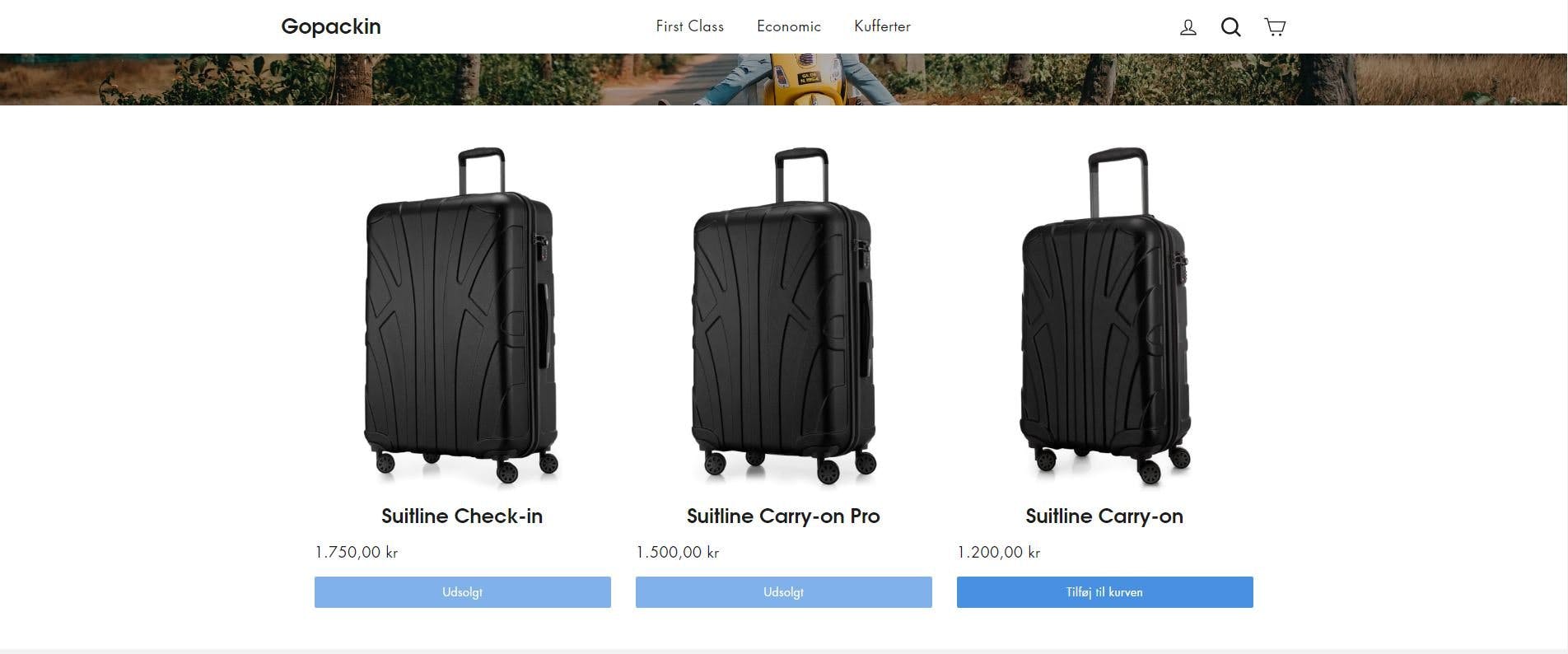 Køreklar webshop | Premium kufferter fra verdenskendt leverandør: Lav optil kr. salg!
